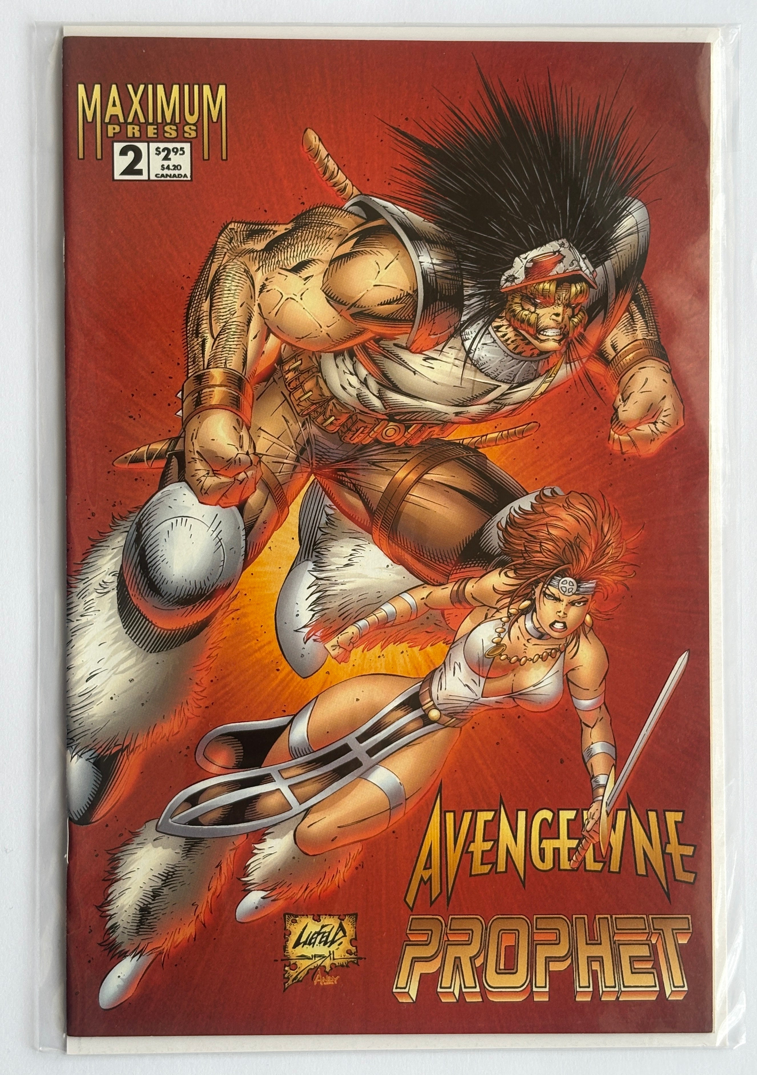 Avengelyne: Prophet #2 - 1st Printing Maximum Press February 1997 VF/NM 9.0