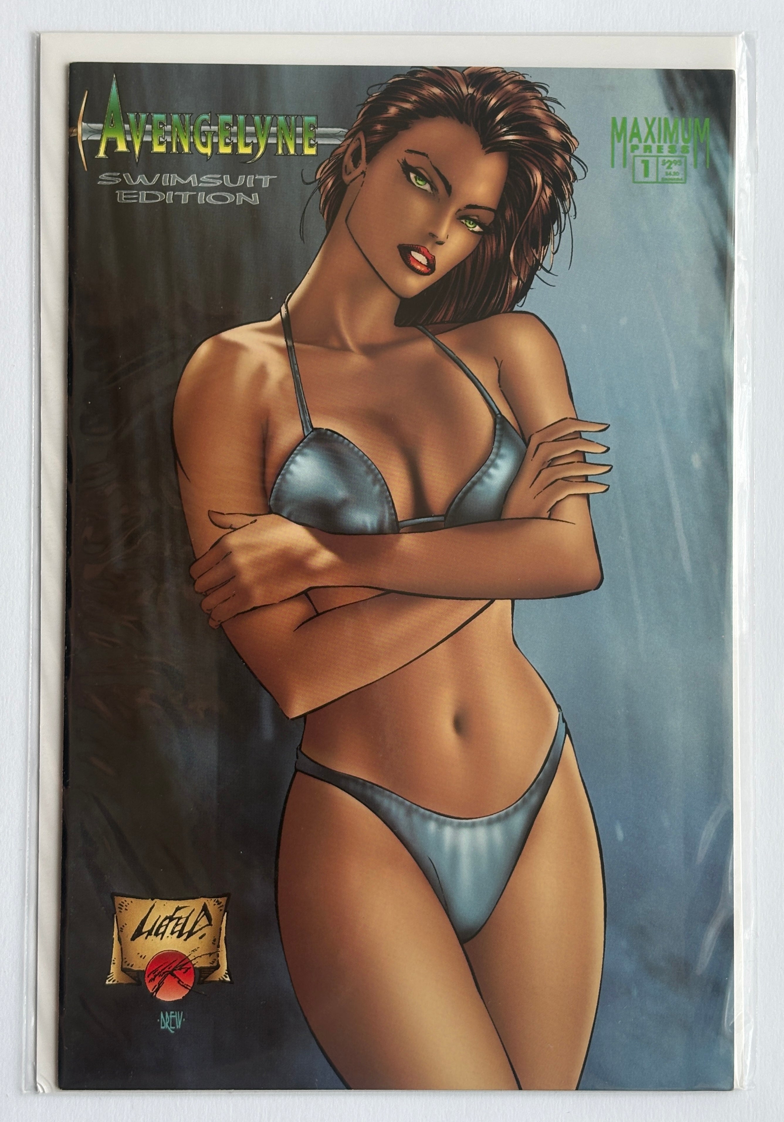 Avengelyne Swimsuit Edition #1 - 1st Printing Maximum Press August 1995 VF+ 8.5