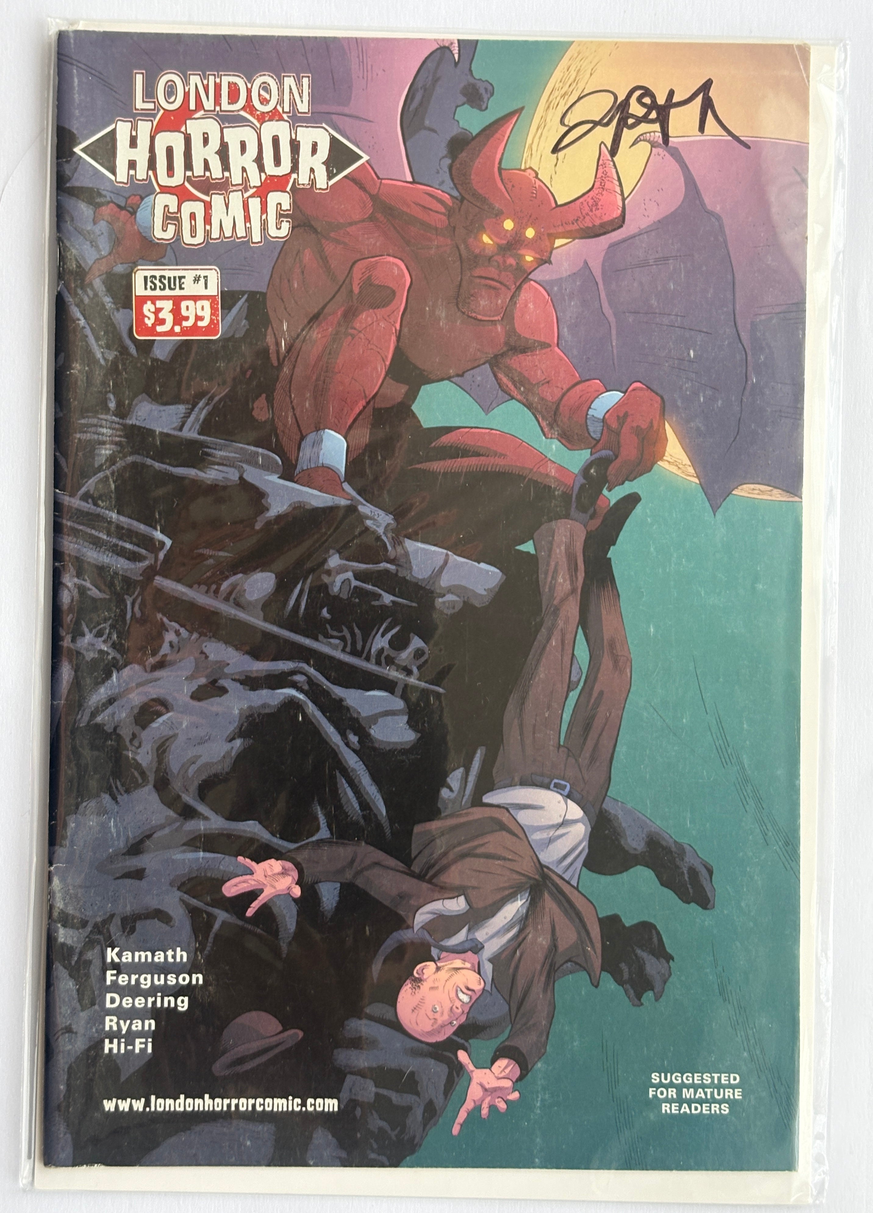London Horror Comic #1 - Signed by John-Paul kamath 2007 FN 6.0
