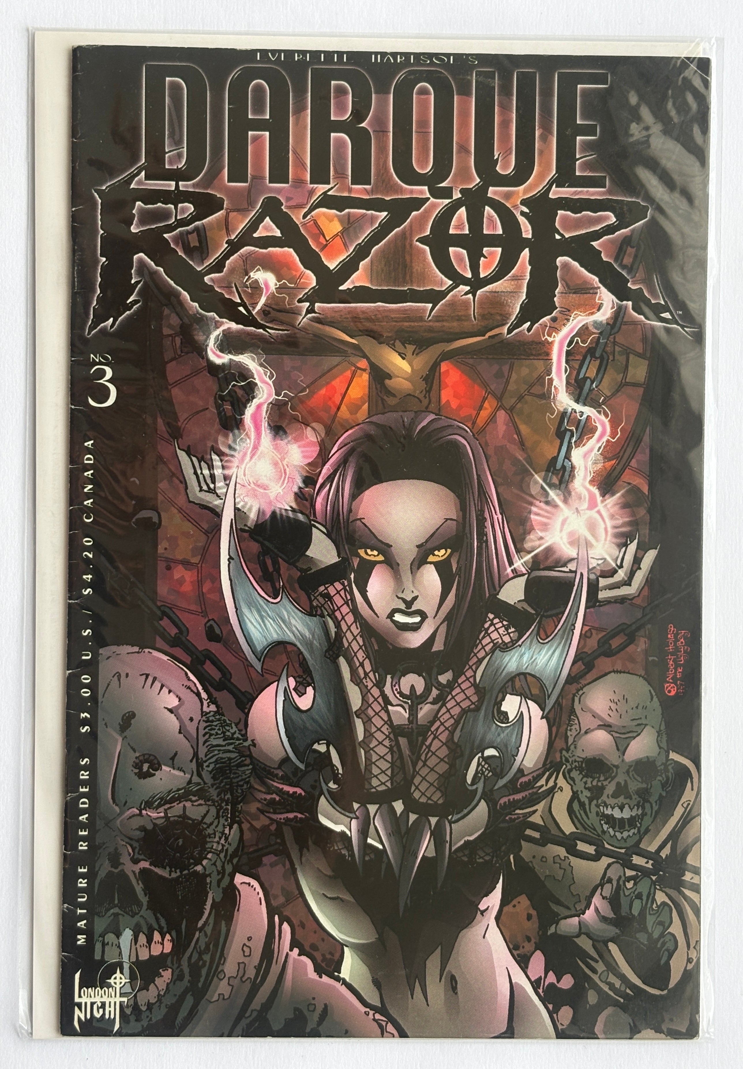 Darque Razor #3 - 1st Printing - London Night Studios January 1998 VG+ 4.5