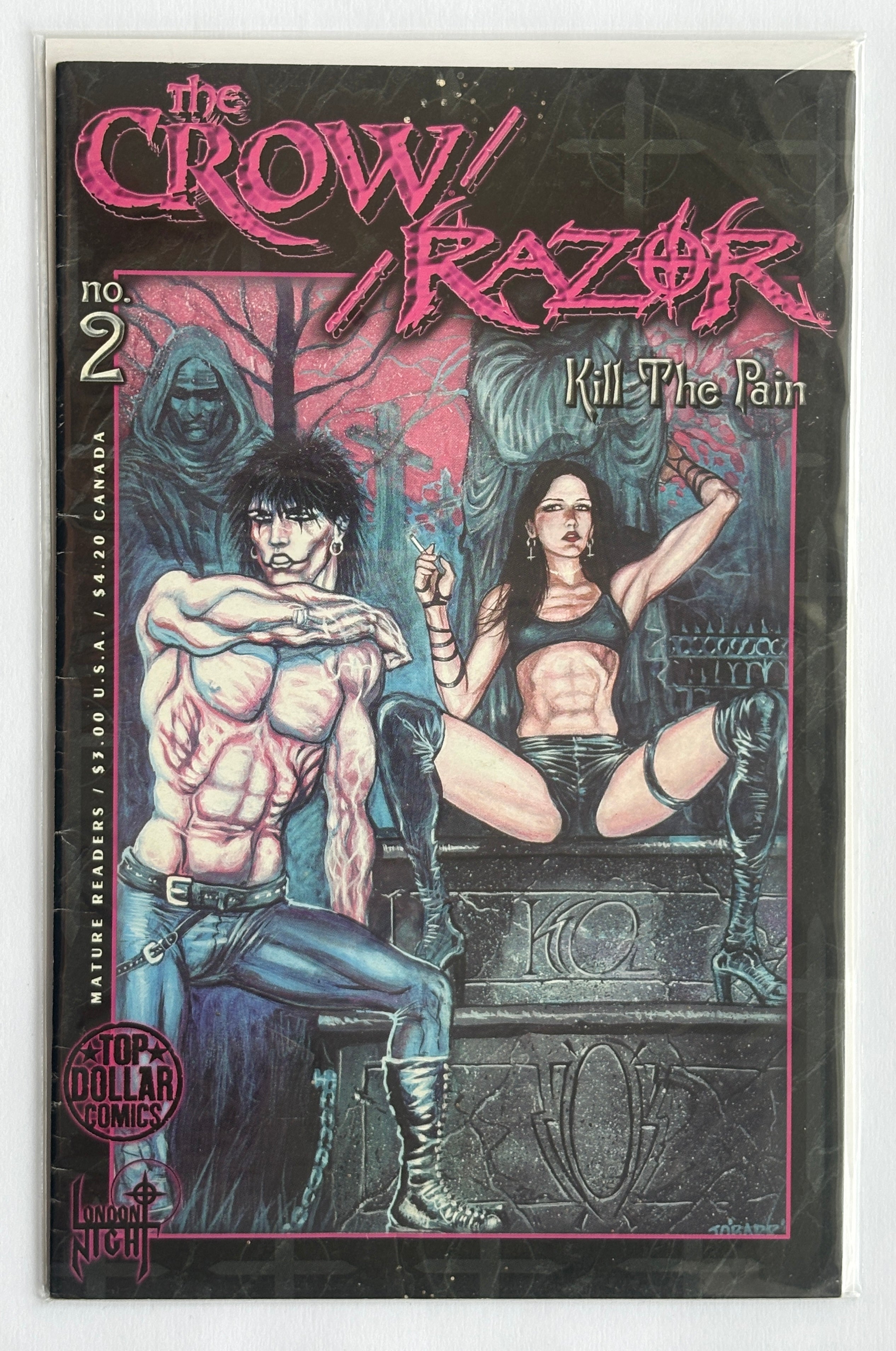 The Crow Razor Kill the Pain #2 - 1st Printing London Night May 1998 VG 4.0
