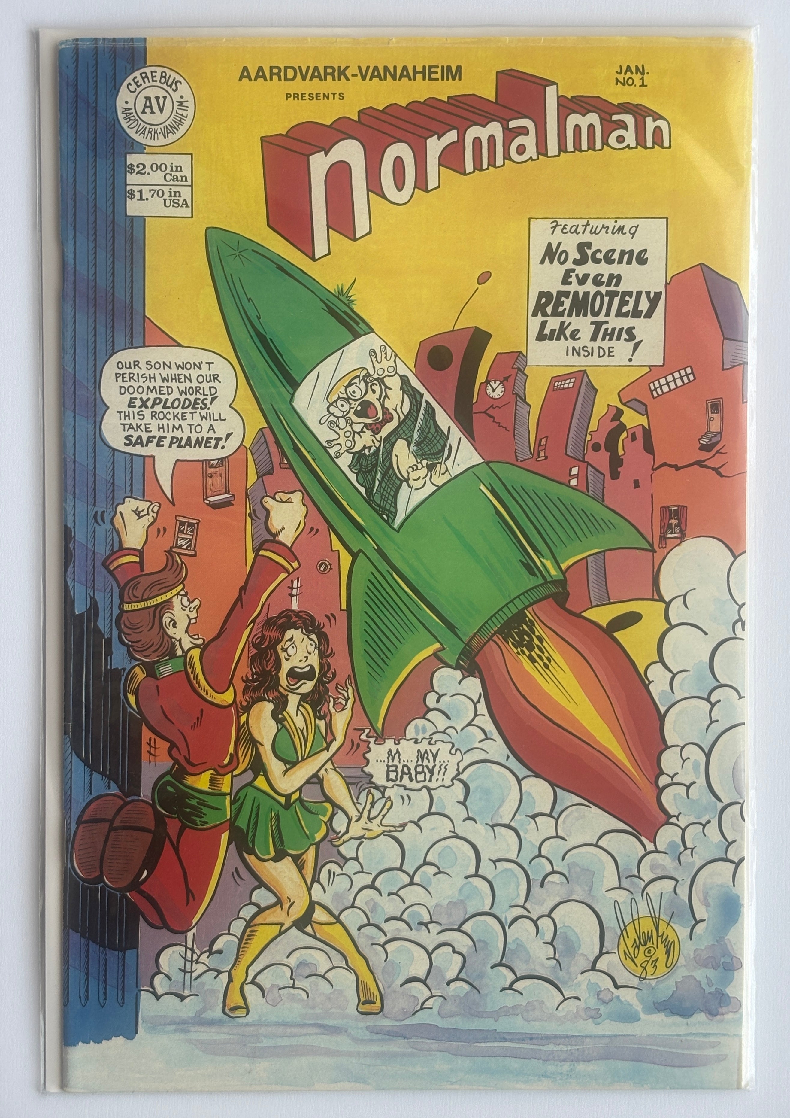 Normalman #1 - Aardvark-Vanaheim January 1984 F/VF 7.0