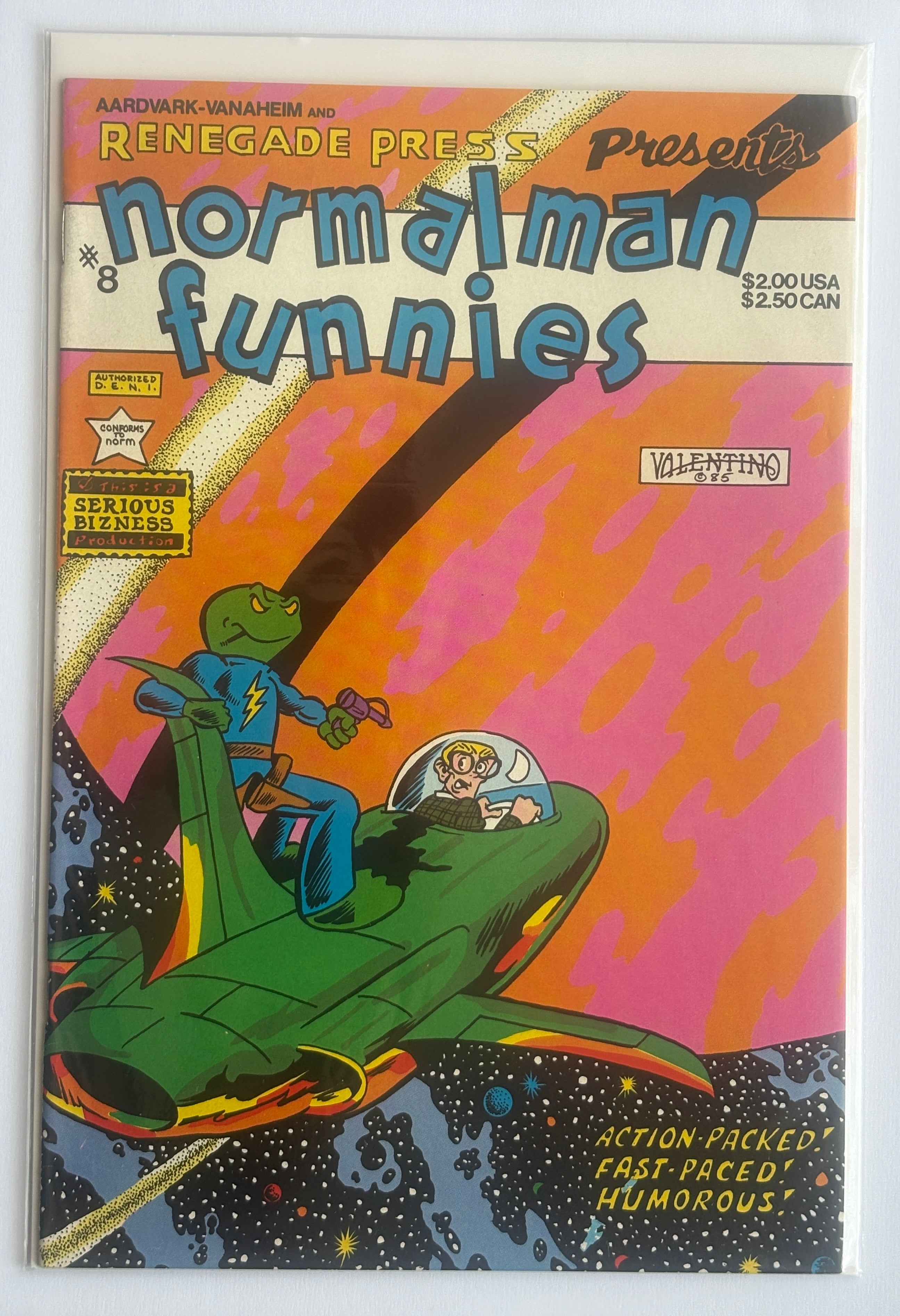 Normalman #8 - Aardvark-Vanaheim & Renegade Press April 1985 VF- 7.5