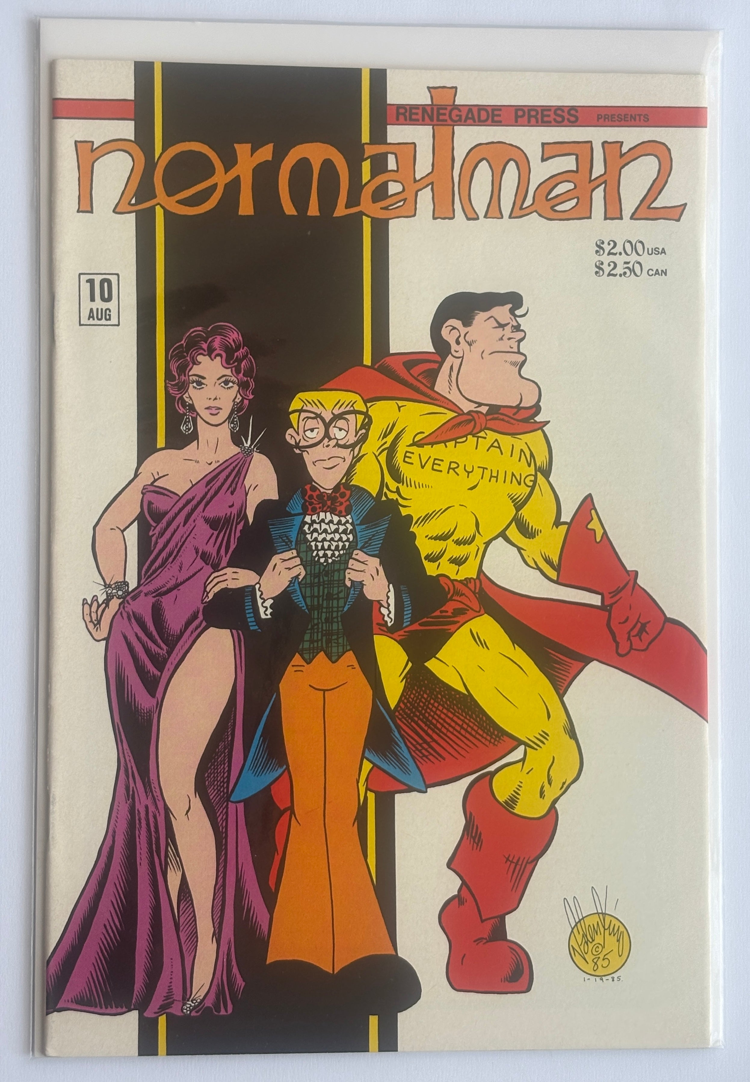 Normalman #10 - Renegade Press August 1985 VF 8.0