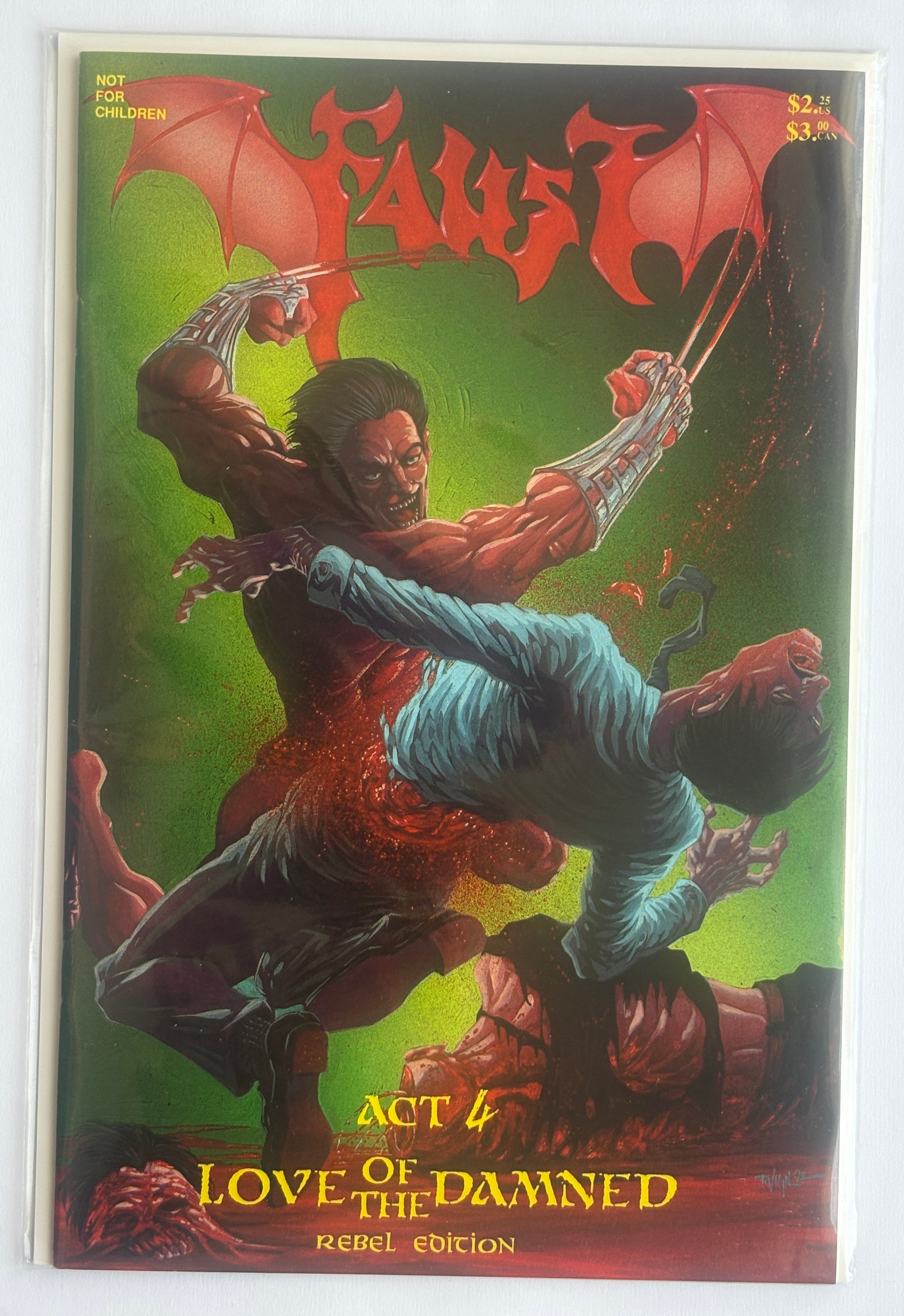Faust Vol: 2 Act #4 Love of the Damned Rebel Edition - Rebel Studios 1992 VF 8.0