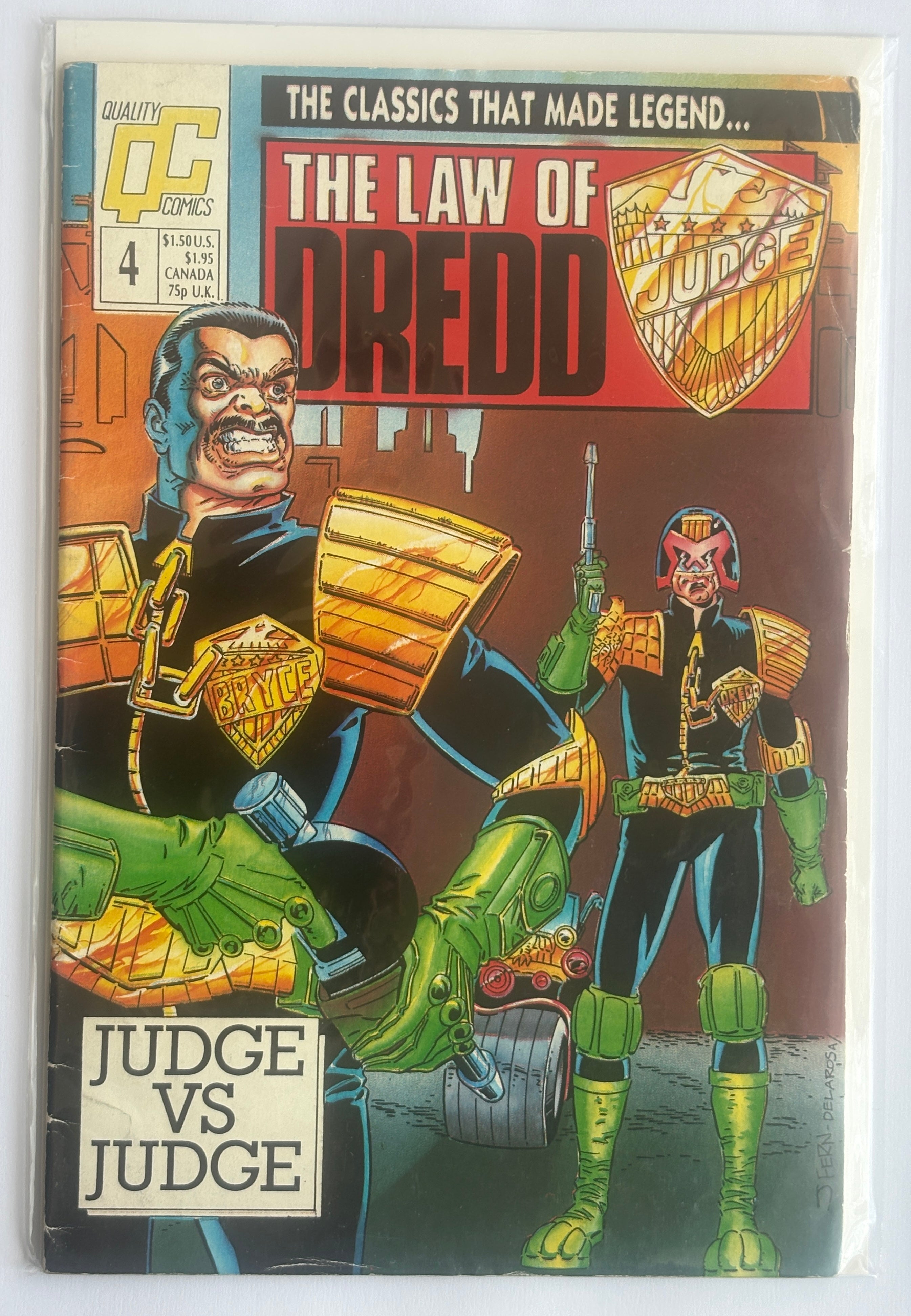 The Law of Judge Dredd #4 Judge vs Judge - Quality Comics FN 6.0