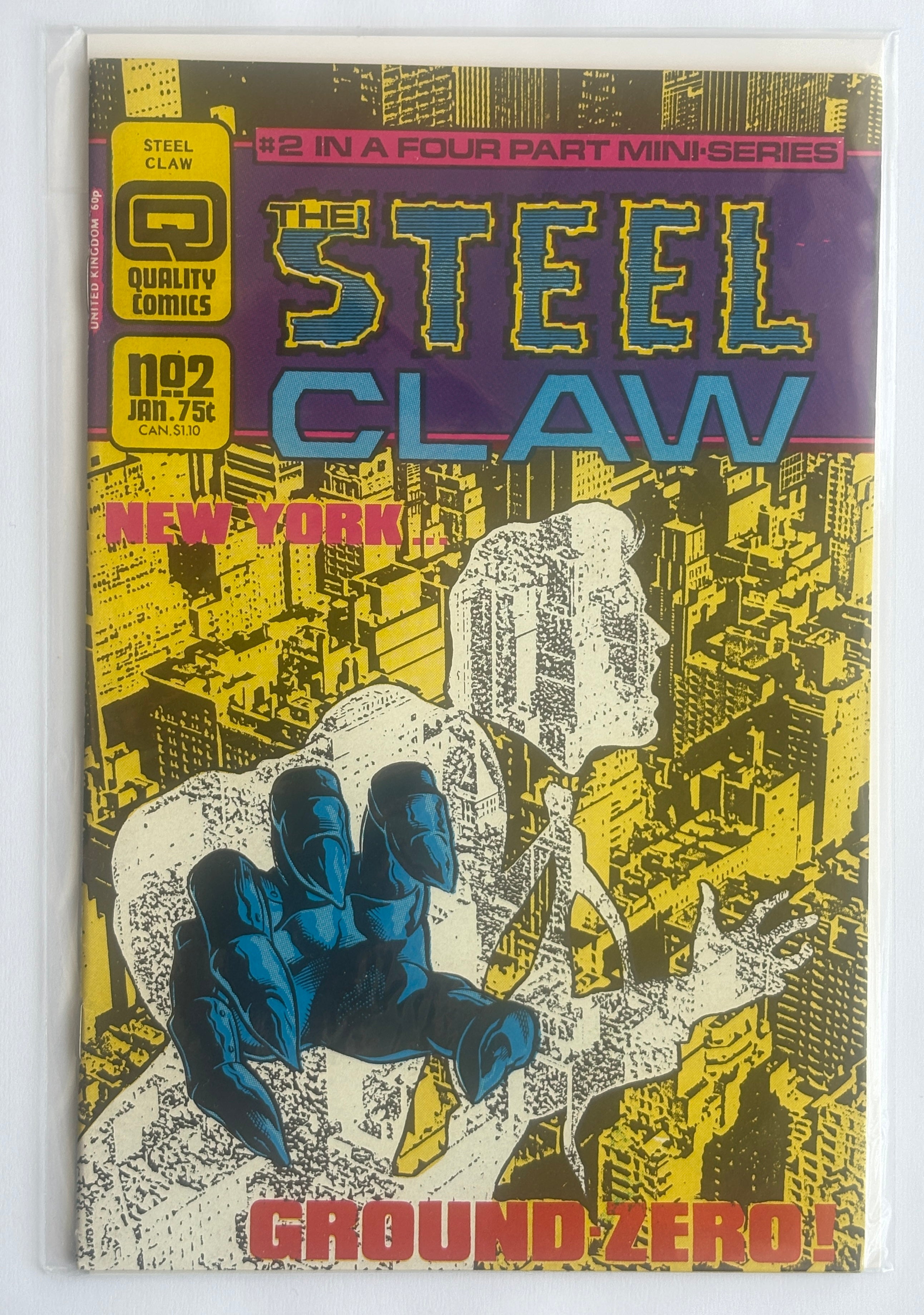 The Steel Claw #2 (2 of 4) Quality Comics January 1987 VF 8.0