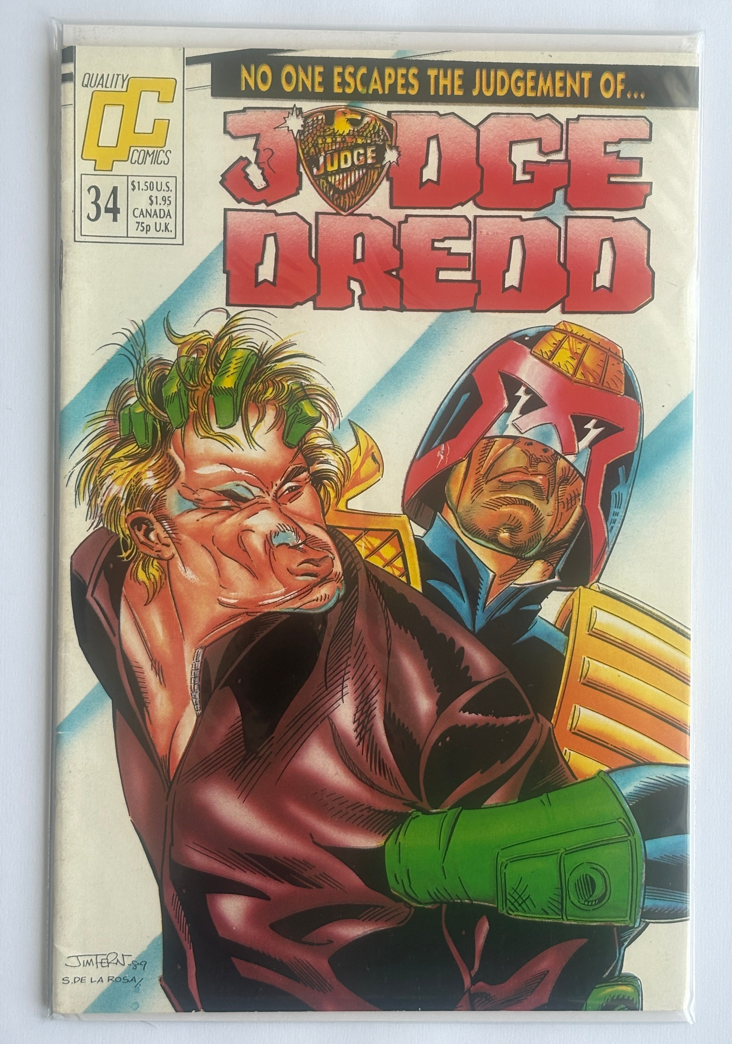 Judge Dredd #34 - Quality Comics July 1989 FN 6.0