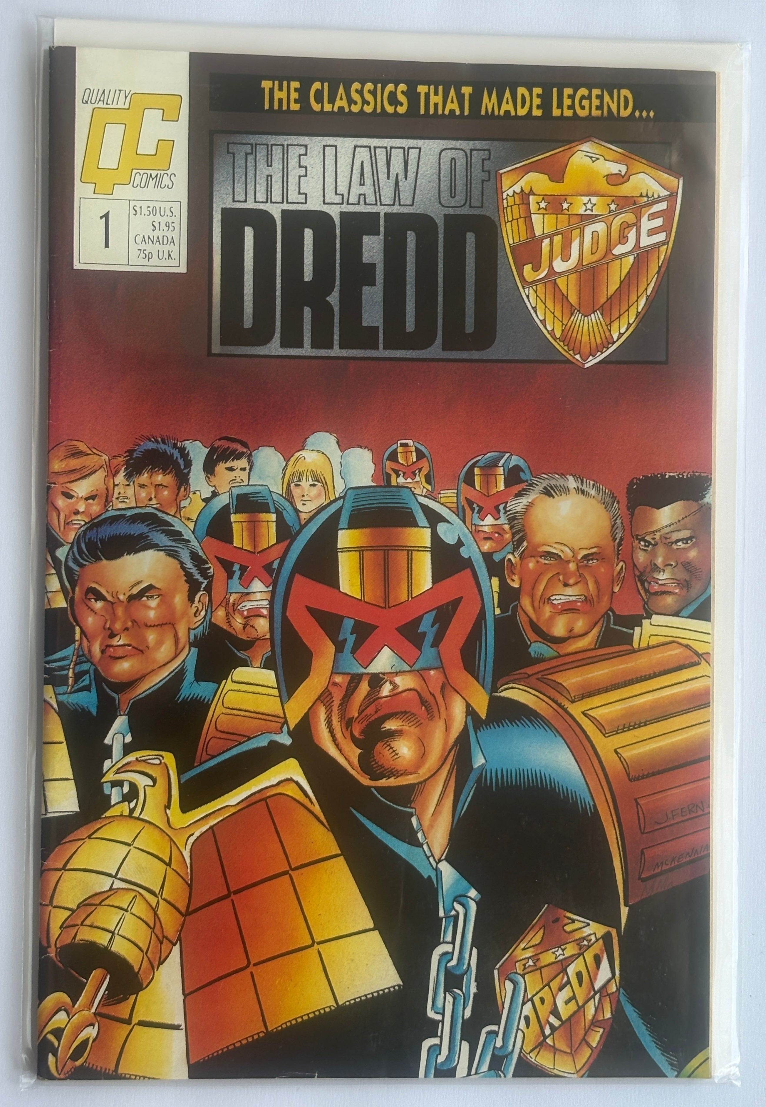 The Law of Judge Dredd #1  - Quality Comics FN 6.0
