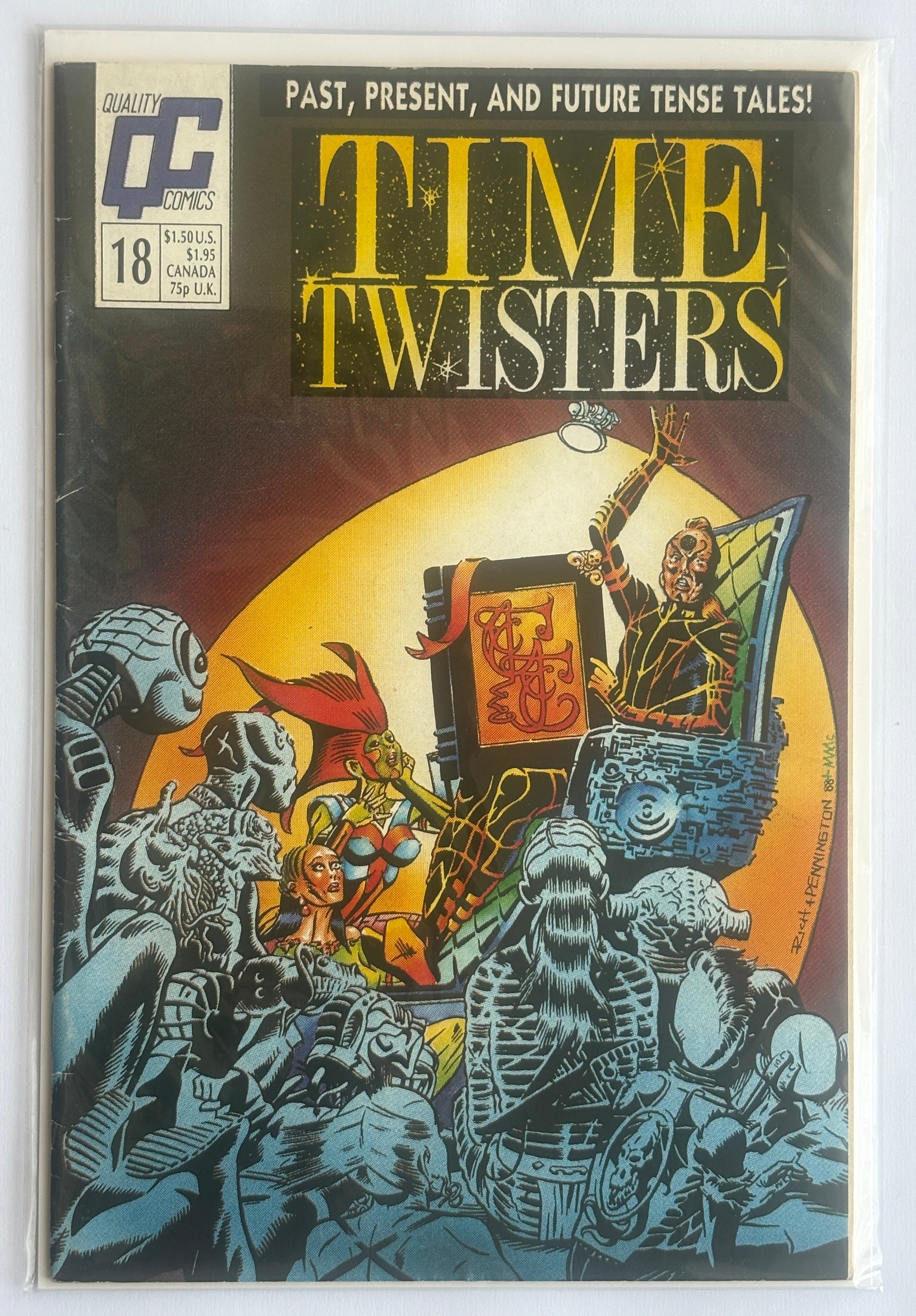 Time Twisters #18 - Quality Comics February 1989 VG+ 4.5
