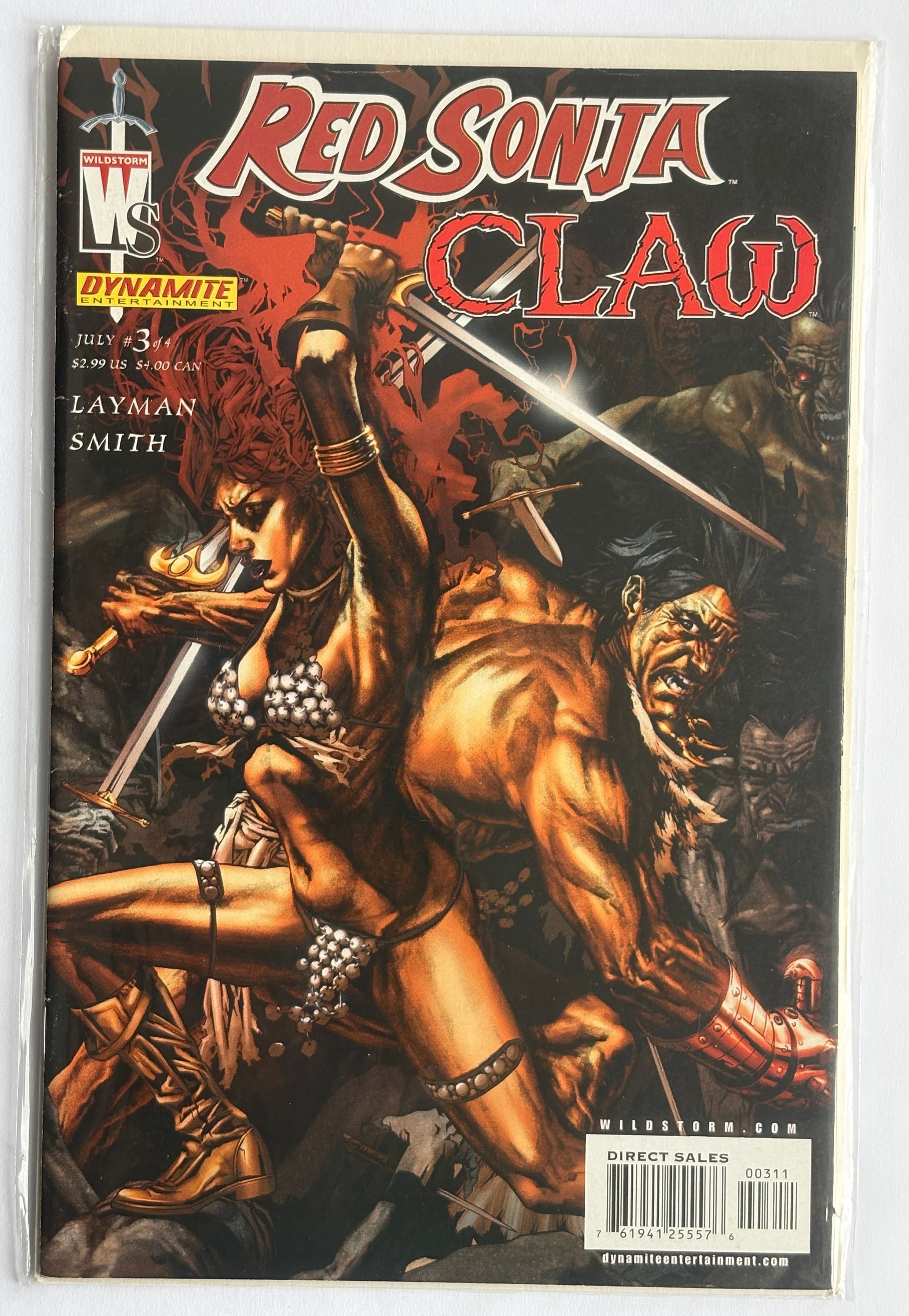 Red Sonja / Claw: The Devil's Hands #3 - 1st Print Dynamite July 2006 VF 8.0