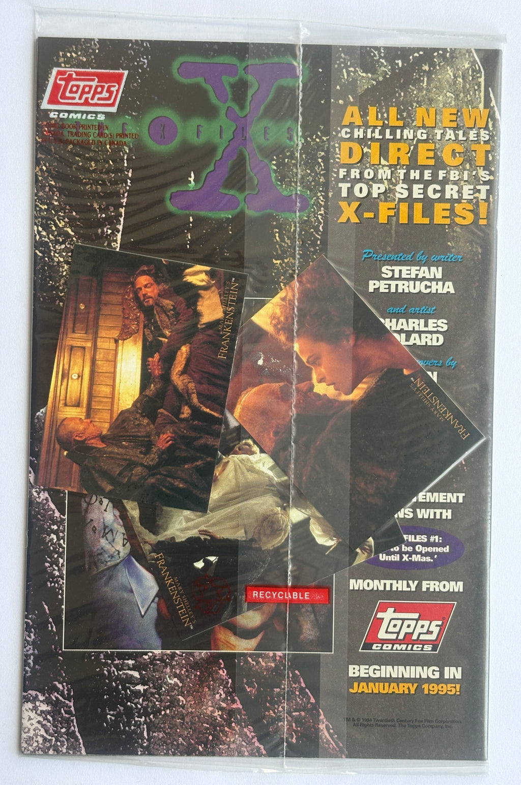 Mary Shelley's Frankenstein #4 (4 of 4) Still sealed with Cards Topps Comics