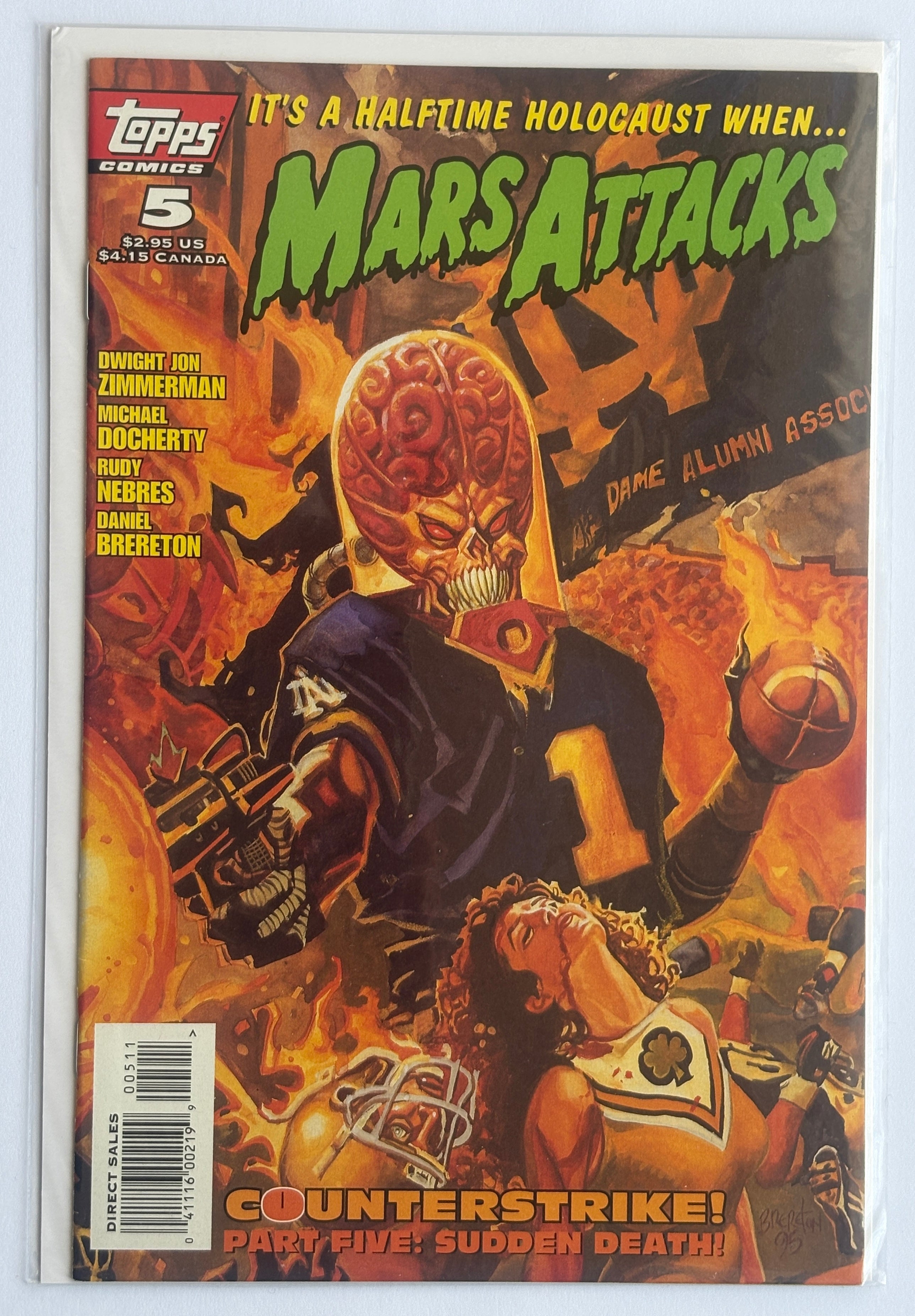 Mars Attacks #5 - 1st Printing Topps Comics January 1996 VF/NM 9.0