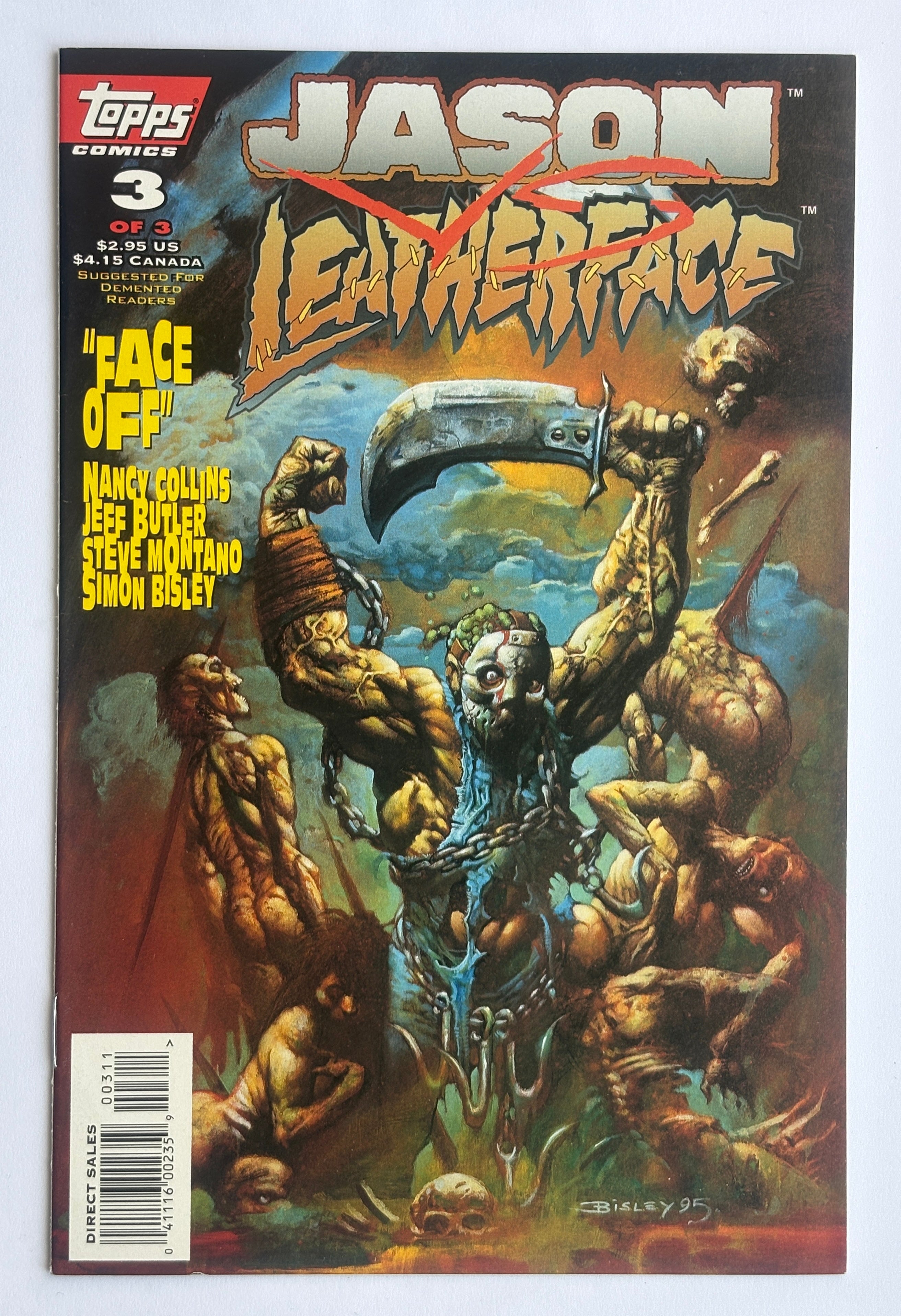 Jason vs Leatherface #3 (3 of 3) 1st Printing Topps Comics January 1996 NM- 9.2