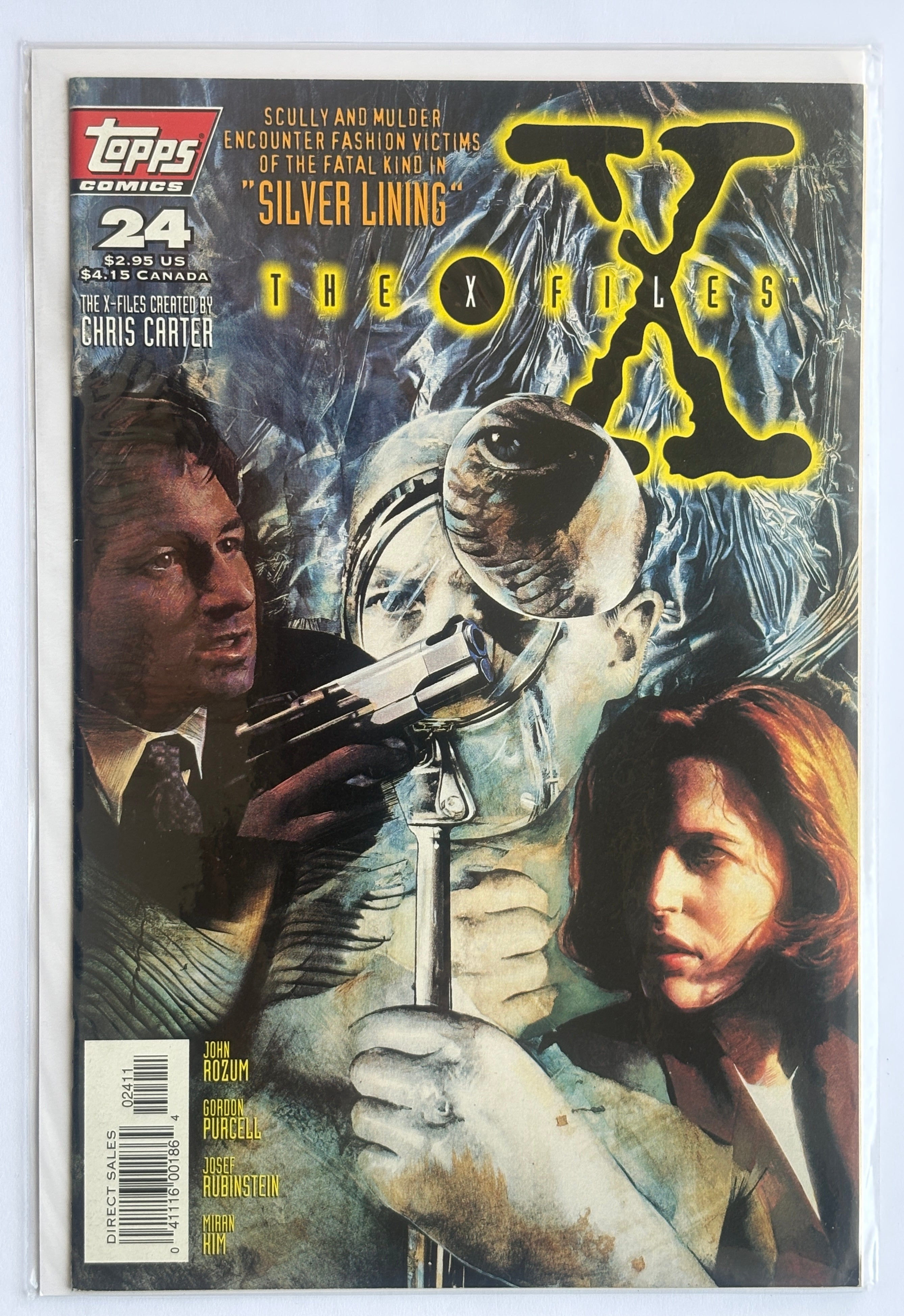 The X-Files #24 - 1st Printing Topps Comics December 1996 VF+ 8.5