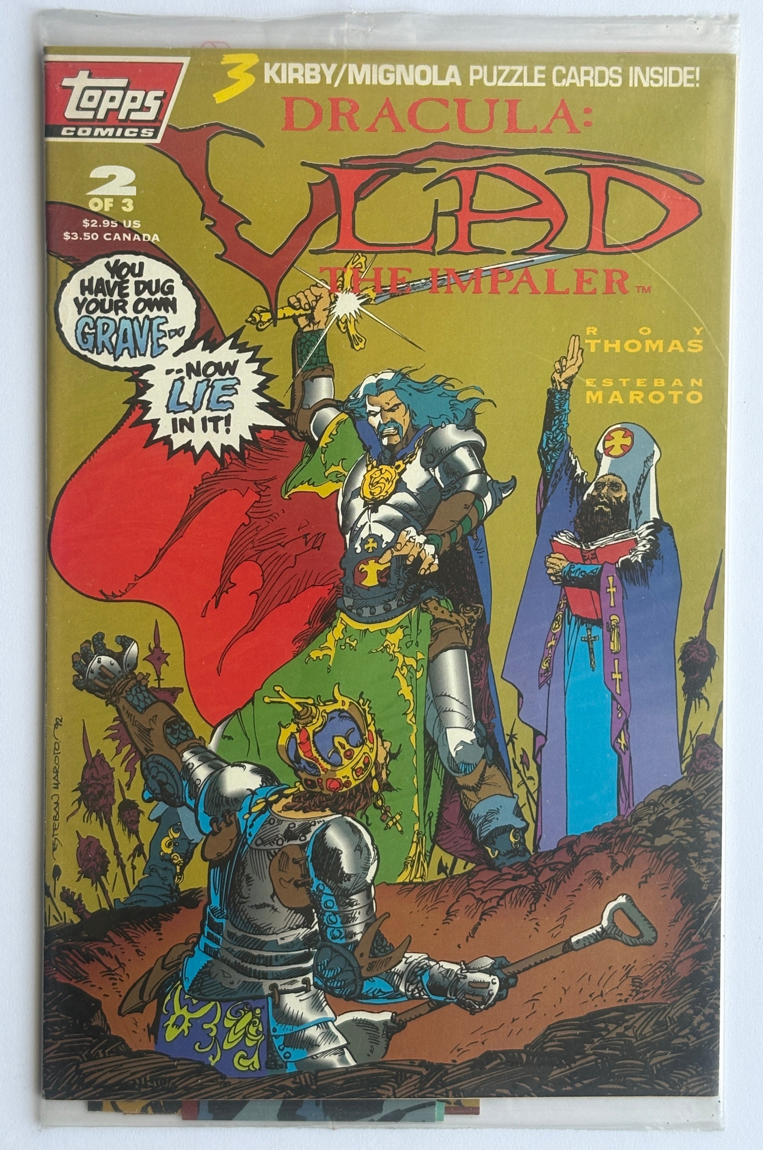 Dracula: Vlad the Impaler #2 (2 of 3) Still sealed with Cards Topps Comics 1993