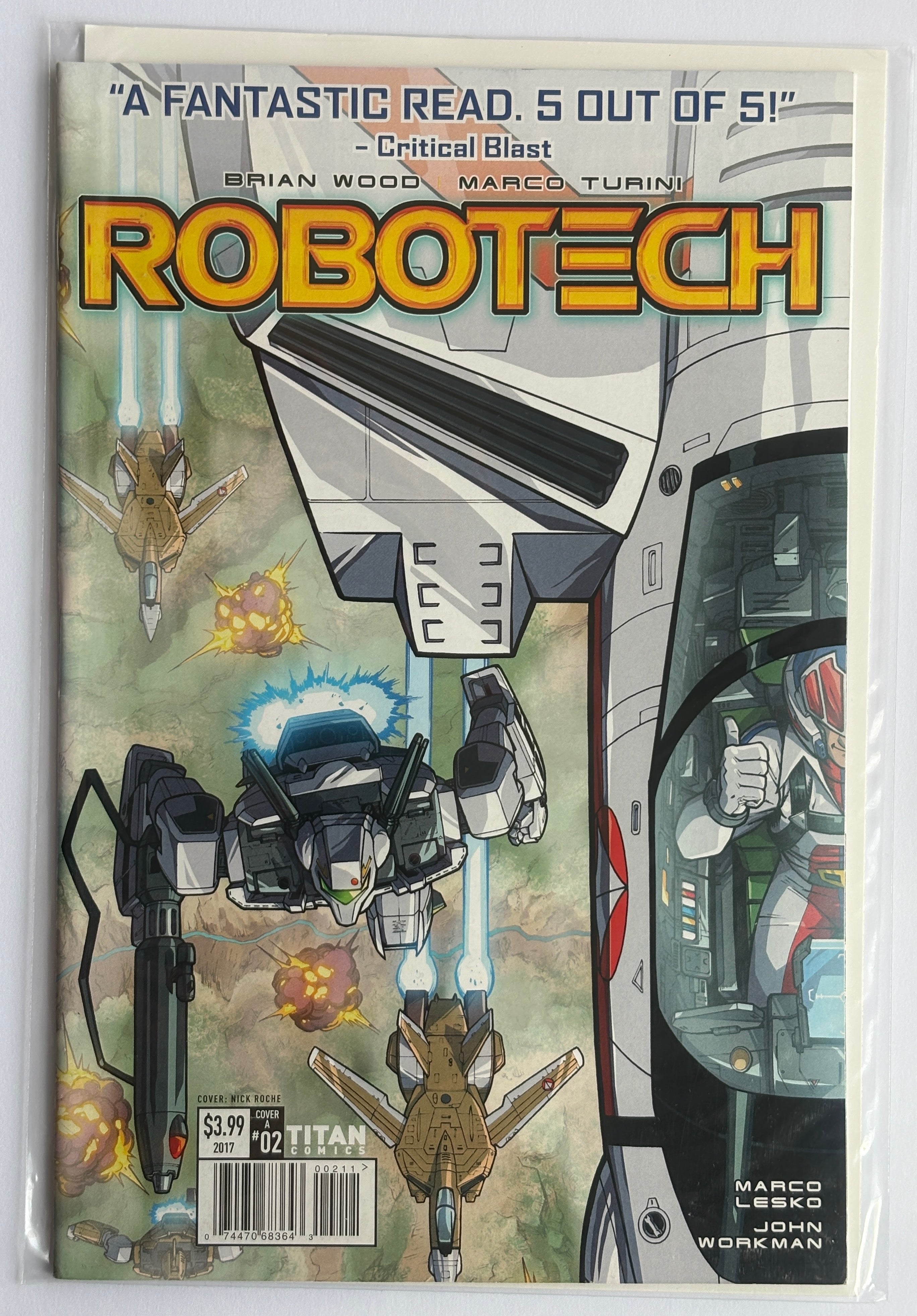 Robotech #2 - 1st Printing Cover A Titan Comics - September 2017 VF 8.0
